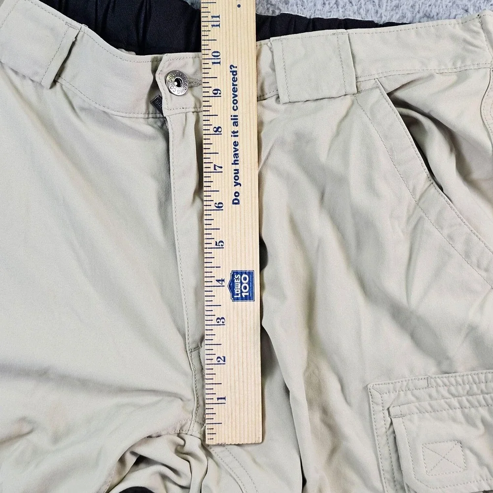 Duluth Trading Co Pants Mens 36x30 Beige Nylon Cargo Elastic Waist Outdoor